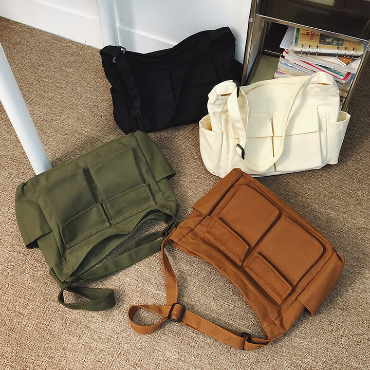 Multi-Pocket Casual Shoulder Bag Bowlift
