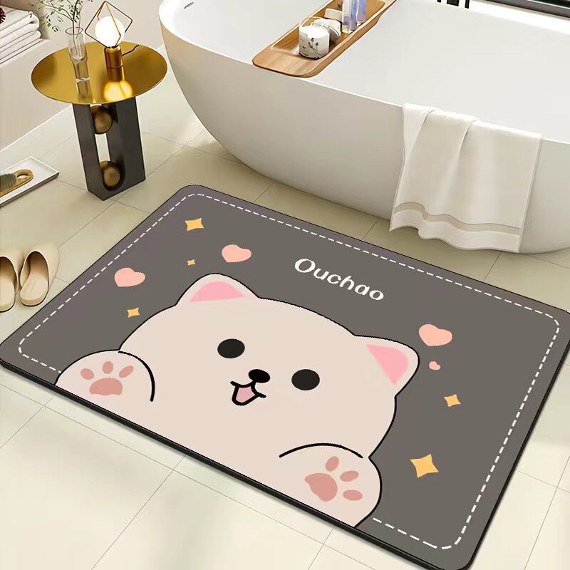 Absorbent Bathroom Mat Bowlift
