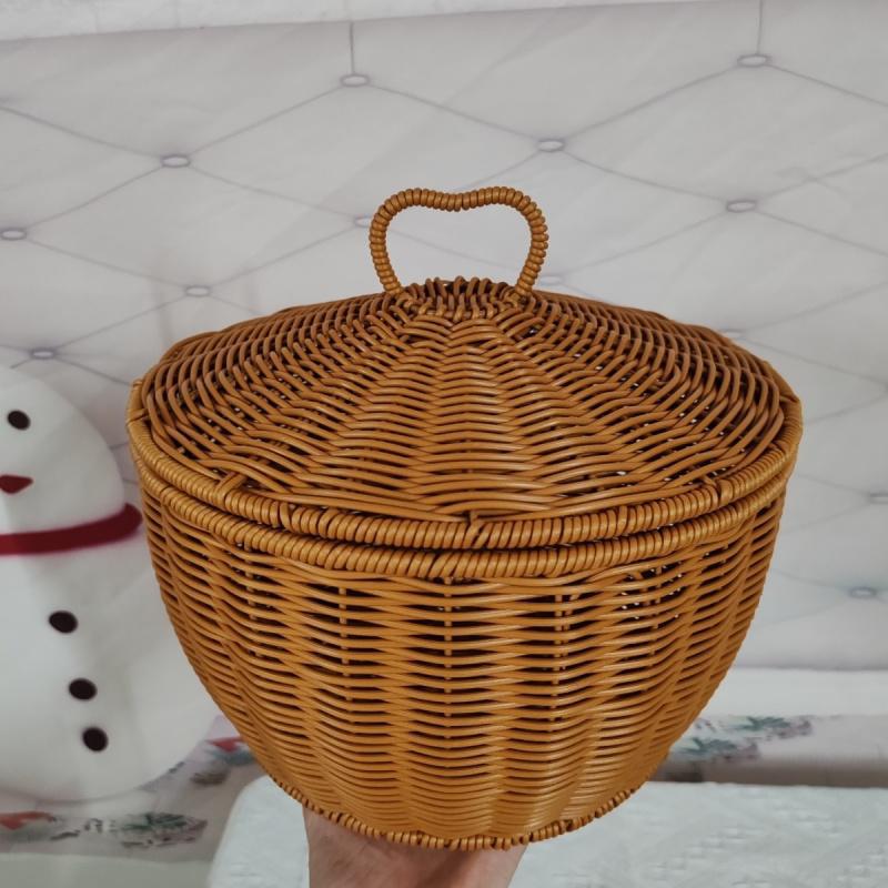Handcrafted Woven Storage Container Bowlift