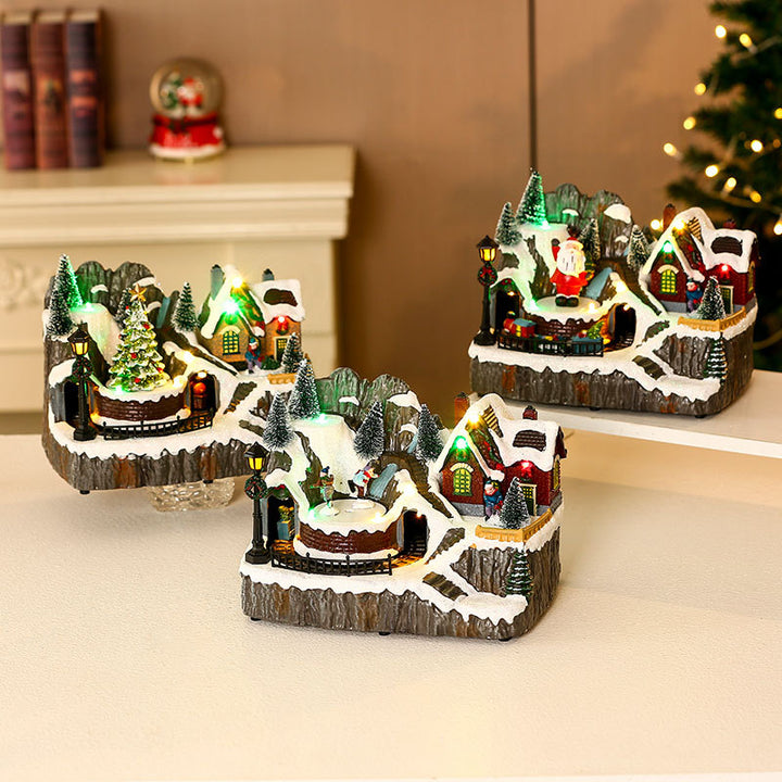 Decorative LED Christmas Village Diorama Bowlift