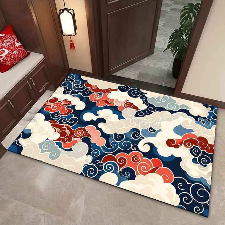 Elegant Cloud Motif Area Mat Bowlift
