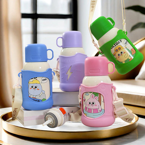 Insulated children's drinking bottle with detachable carrying system Bowlift