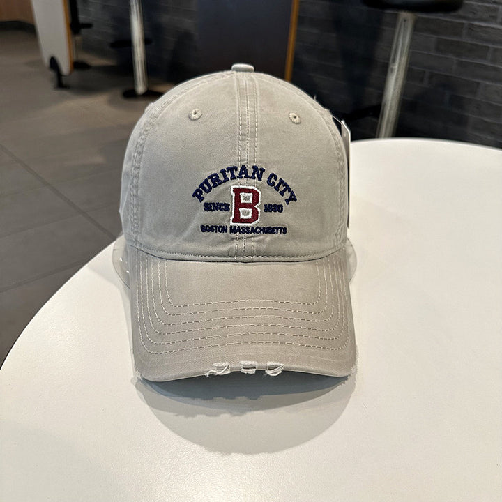 Men's Vintage-Inspired Embroidered Baseball Cap Bowlift
