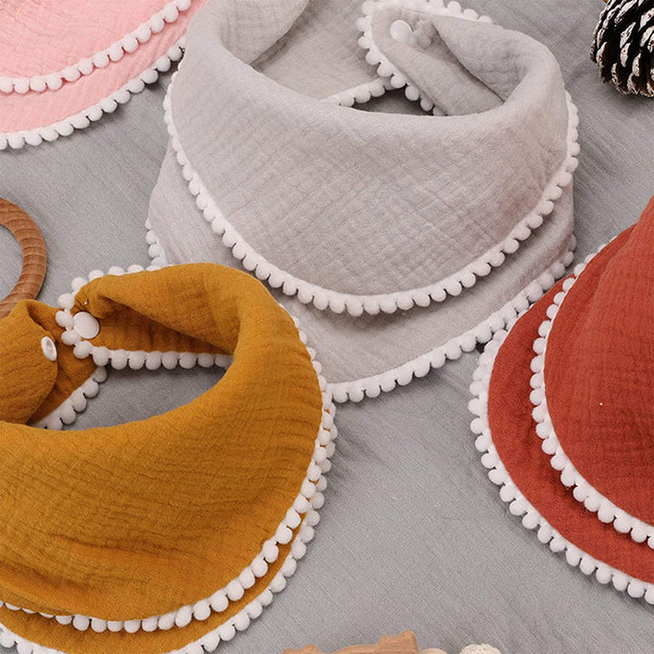 Soft Cotton Drool Bibs Set Bowlift
