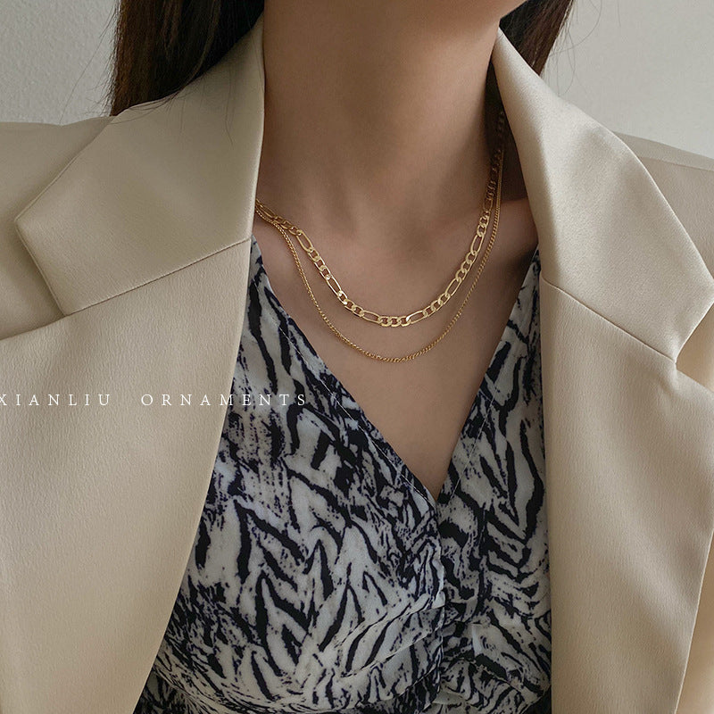 Layered Chain Necklace Bowlift