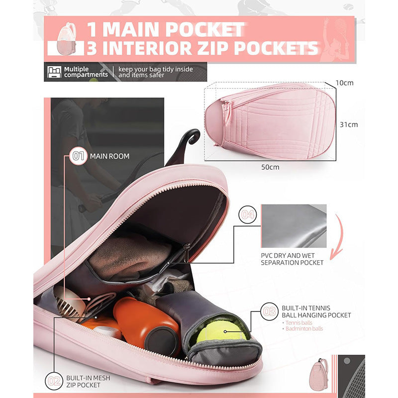 Stylish Tennis Racket Backpack Bowlift