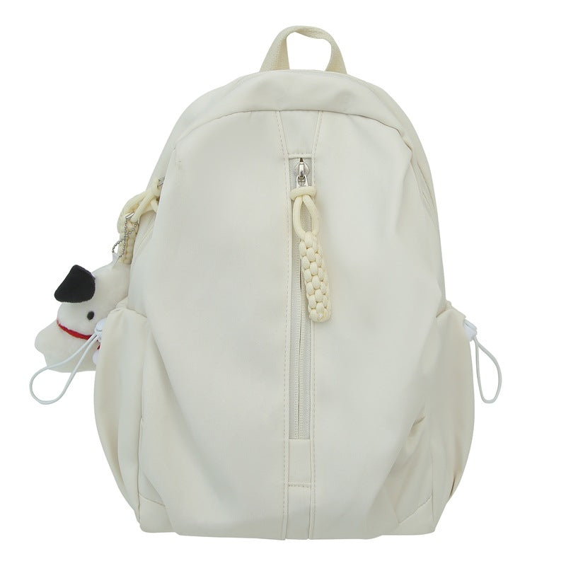 Backpack with Cute Plush Keychain and Practical Storage Bowlift