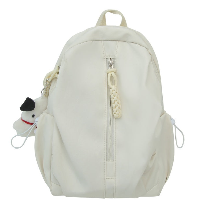 Backpack with Cute Plush Keychain and Practical Storage Bowlift