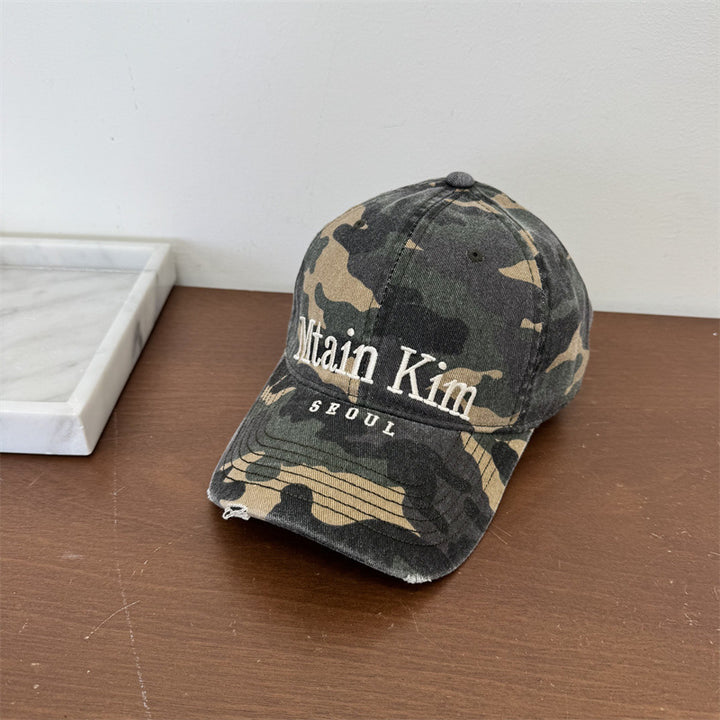 Men's Casual Camo Print Baseball Cap Bowlift