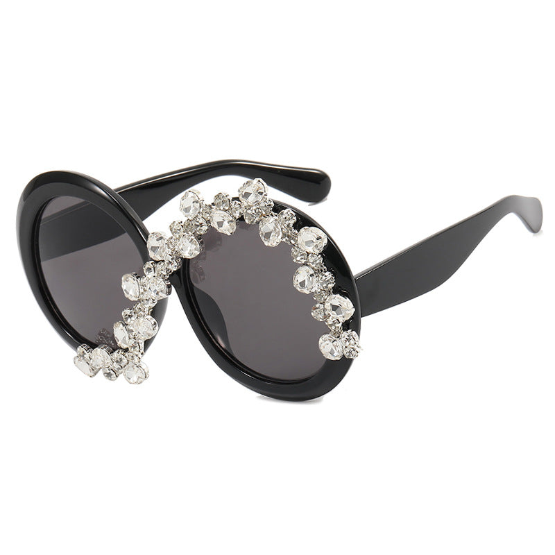 Ladies Glamorous Sunglasses with Rhinestone Applications Bowlift