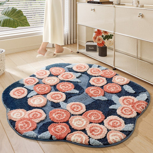 Botanical Leaf Bath Mat Bowlift