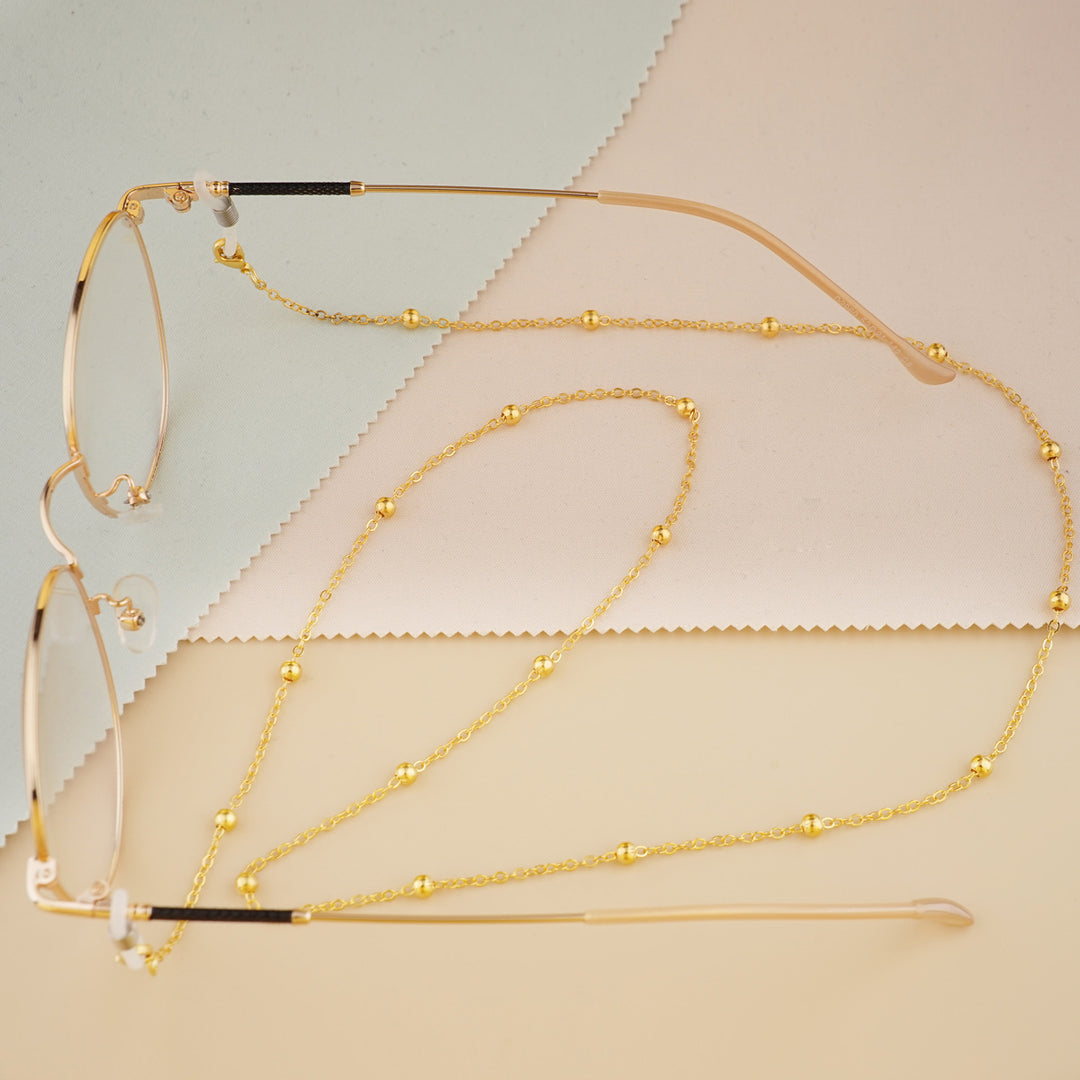 Silver Bead Decorative Eyewear Holder Chain Bowlift