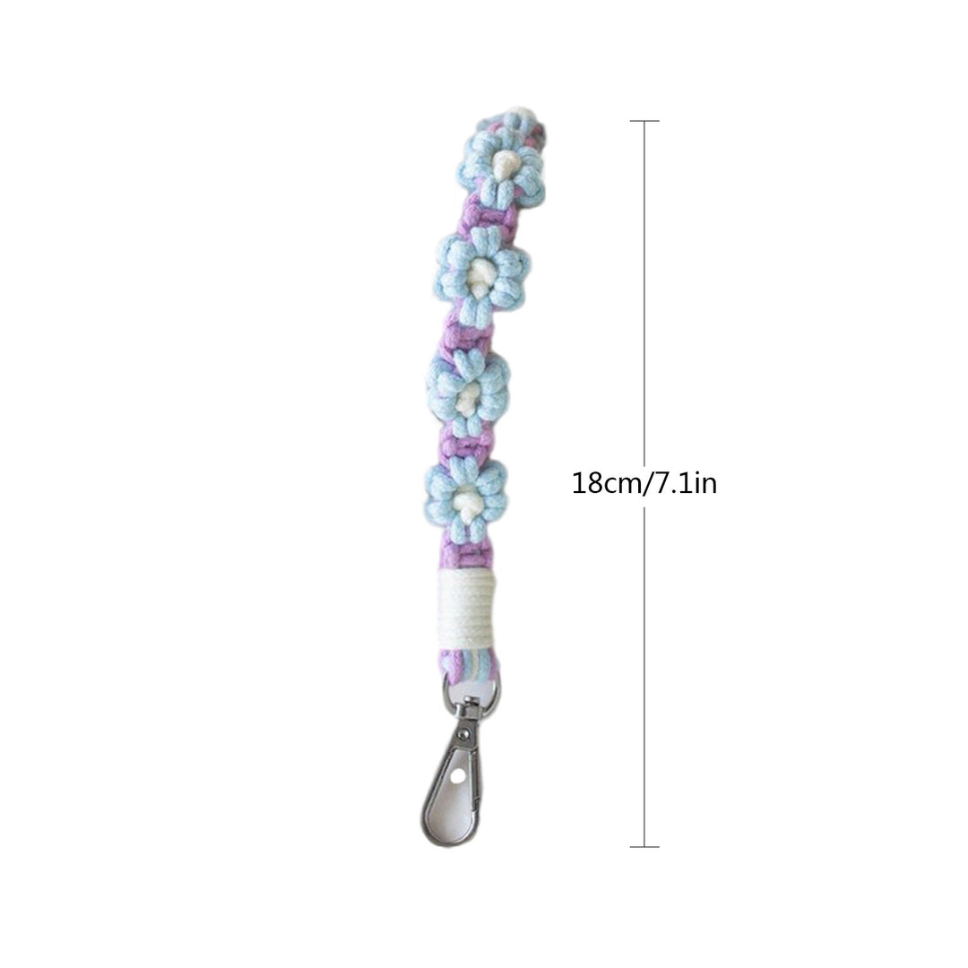 Macrame Keychain Holder with Floral Design Bowlift