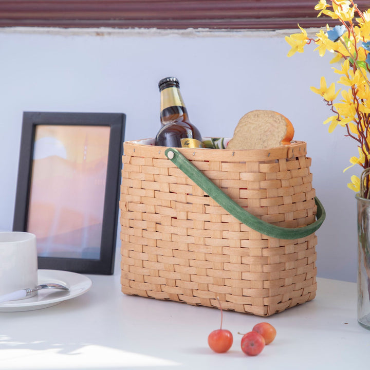 Handwoven Market Basket with Liner Bowlift