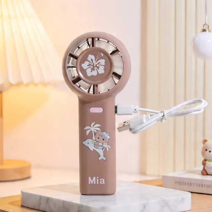 Women's Portable Handheld Fan with Cute Animal Design Bowlift