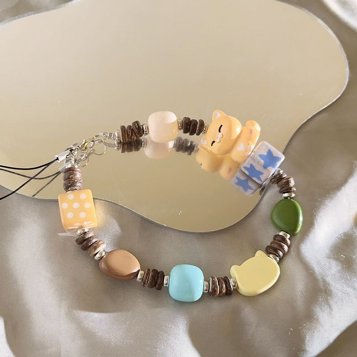 Beaded Charm Keychain Bowlift 1790135383