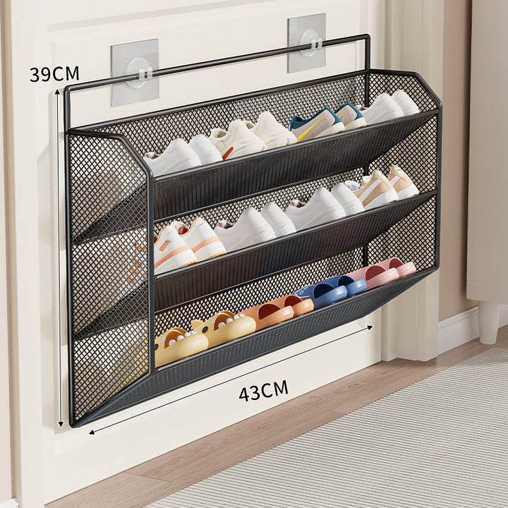 Over-Door Mesh Shoe Storage Rack Bowlift