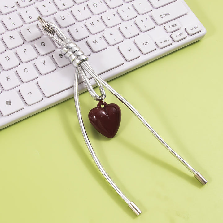 Heart-Shaped Charm Keychain Bowlift