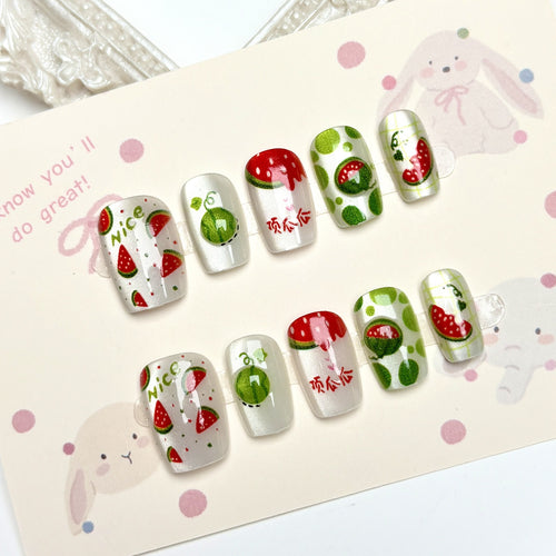 Fruit-Inspired Press-On Nail Set