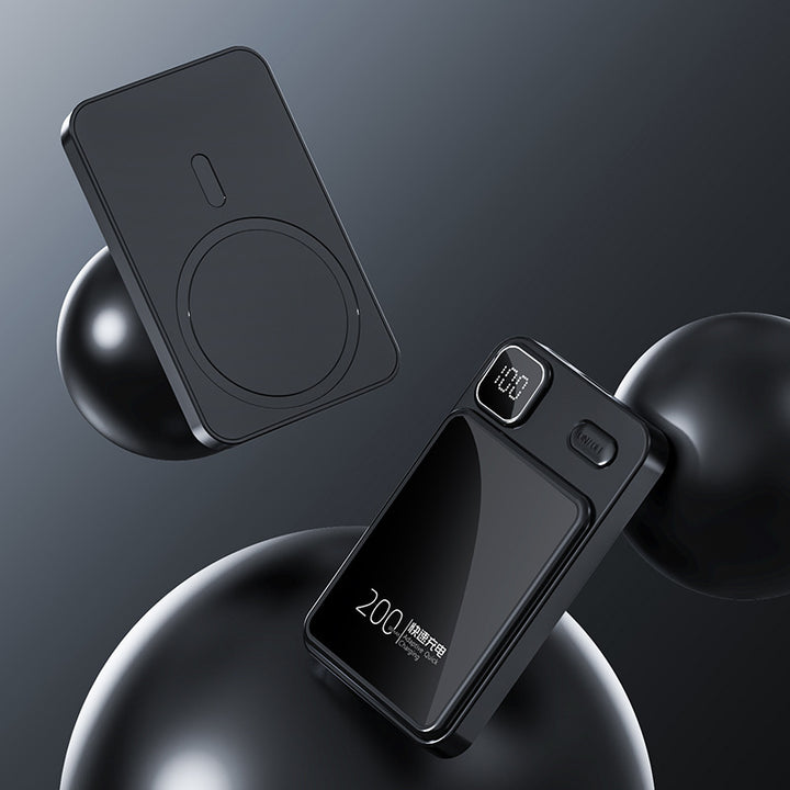 Portable power bank with inductive charging technology and digital display Bowlift