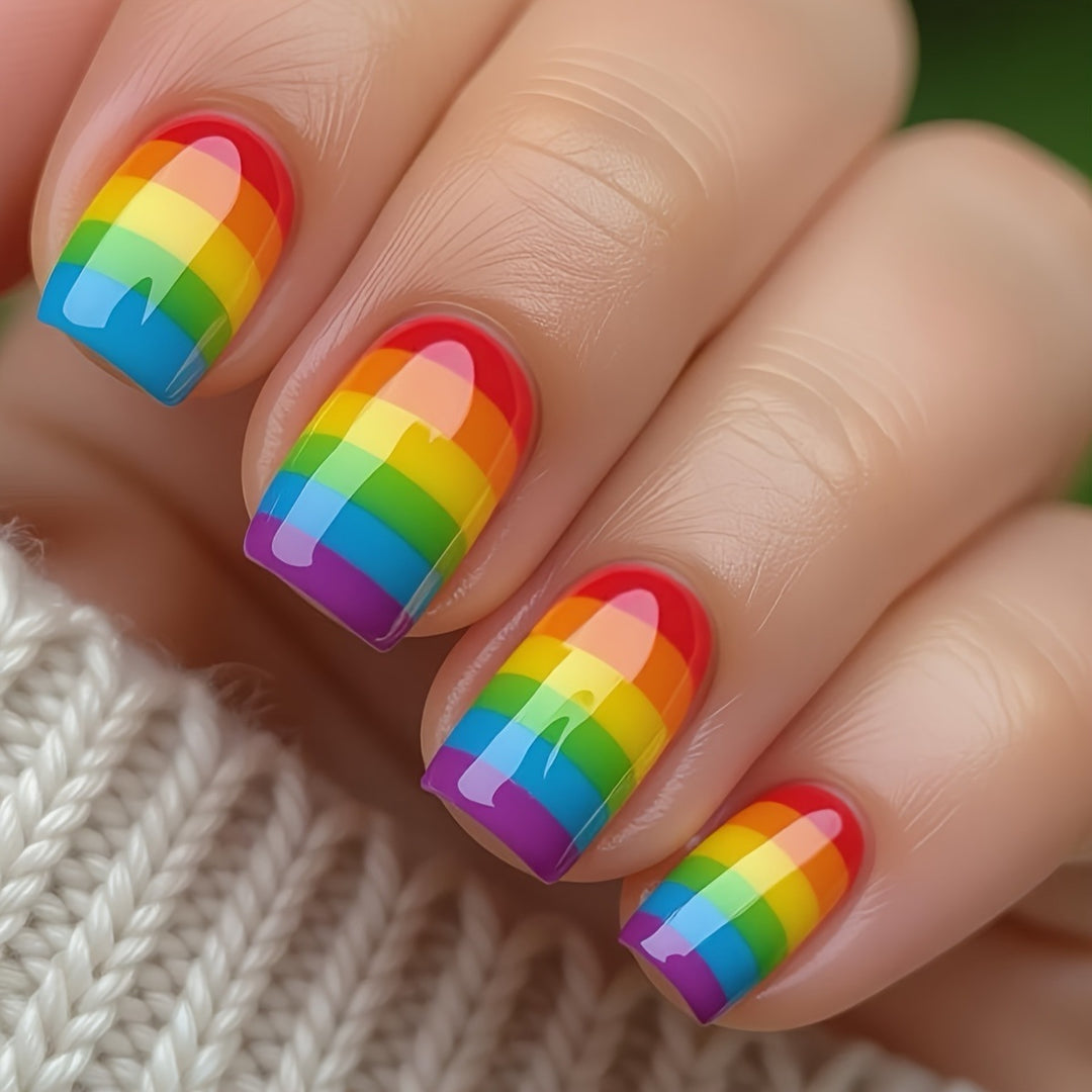 Striped Gradient Nail Art Set Bowlift