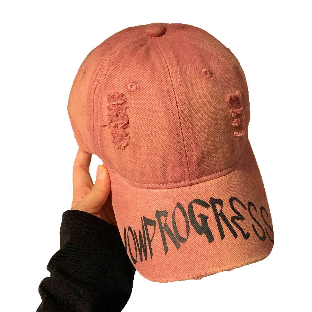 Women's Distressed Cotton Baseball Cap Bowlift 1784188446