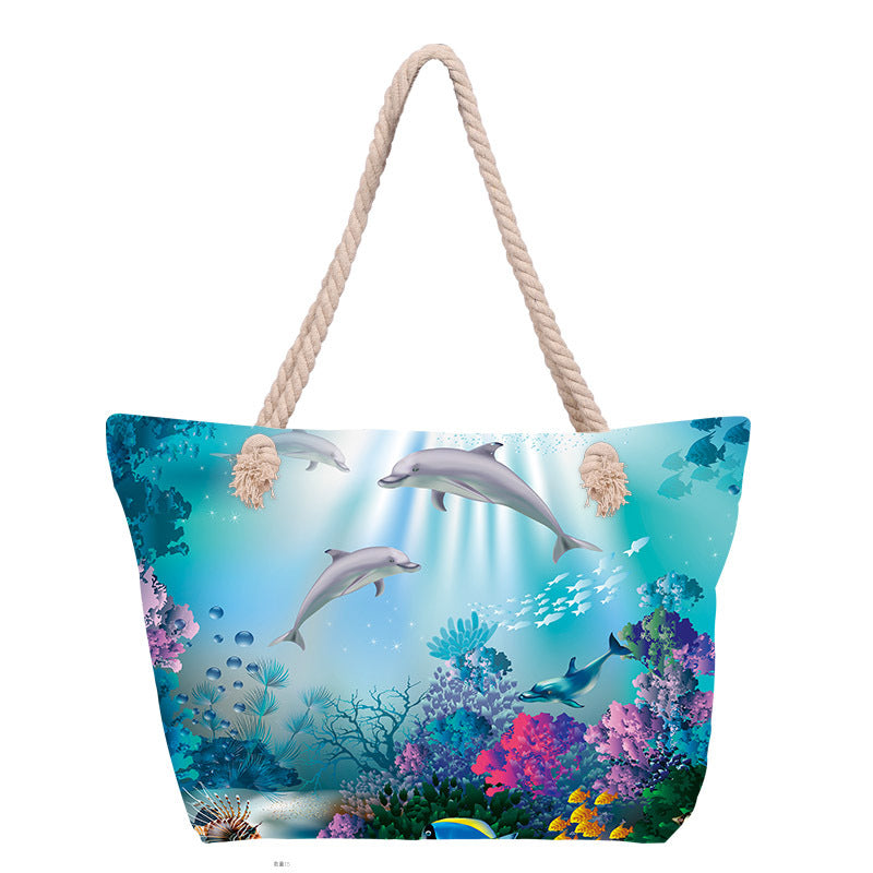 Beach bag with floral pattern Bowlift