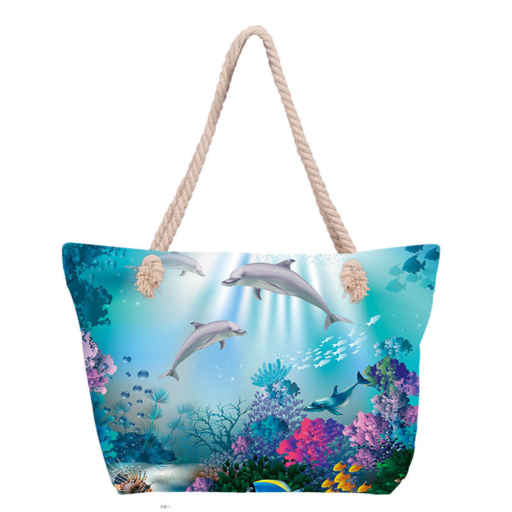 Beach bag with stylish flower design Bowlift