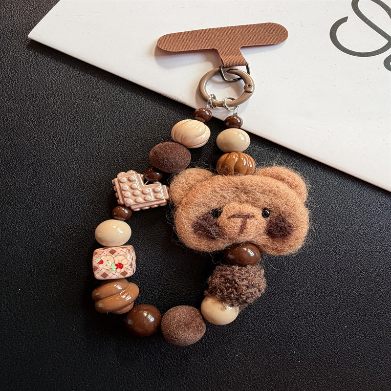 Whimsical Bear-Themed Charm Keychain Bowlift