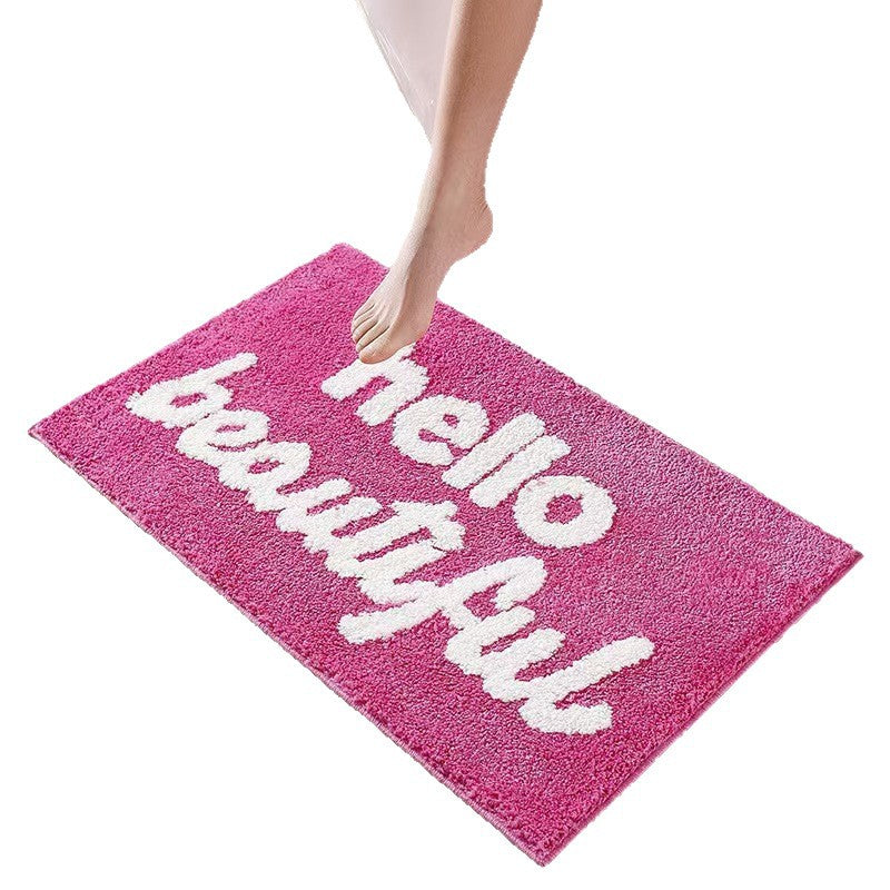 Playful Text Bath Mat Bowlift