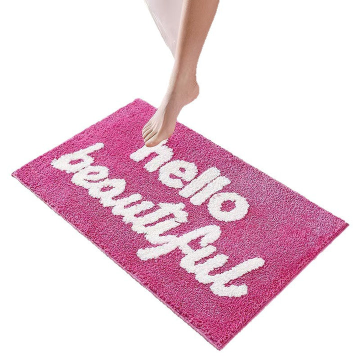 Playful Text Bath Mat Bowlift