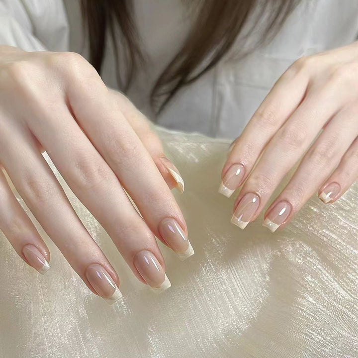 Decorative Press-On Nail Tips with Design Elements