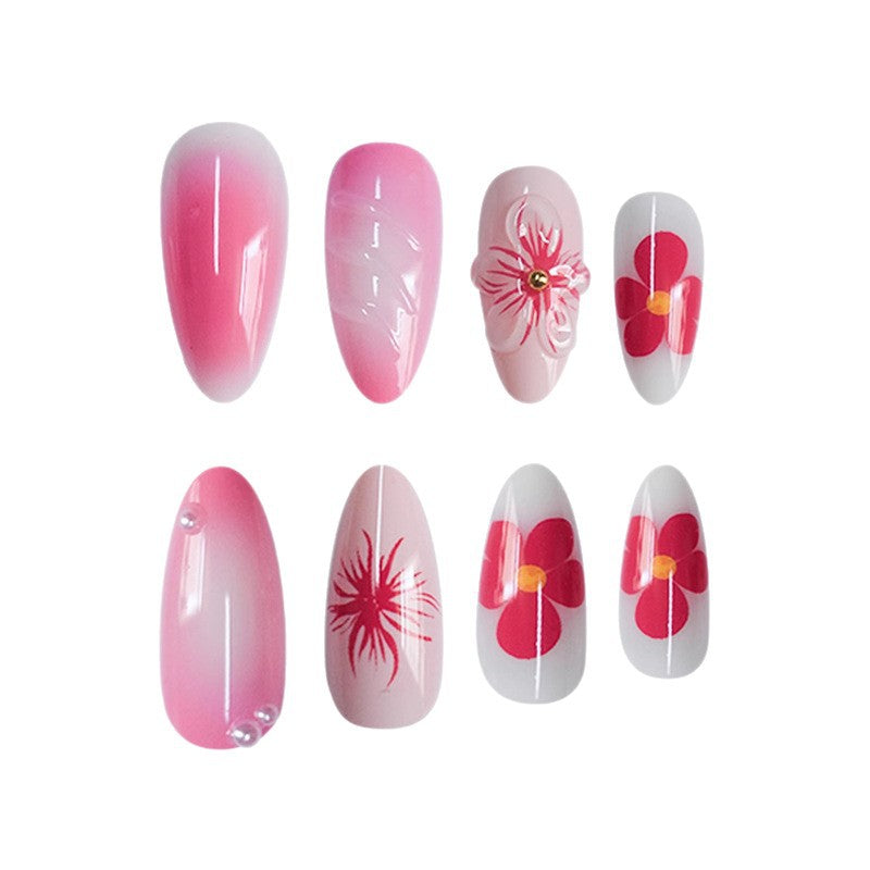 Floral Inspired Acrylic Press-On Nails Bowlift