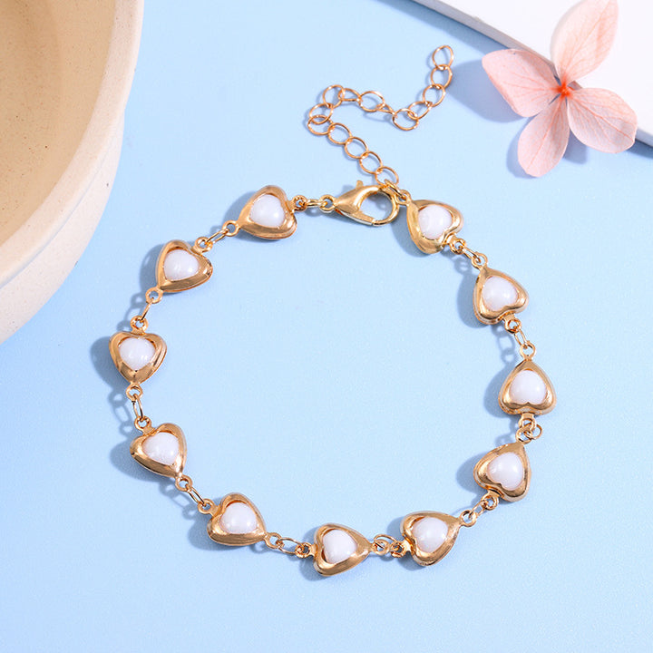 Heart-Shaped Link Anklet Bowlift