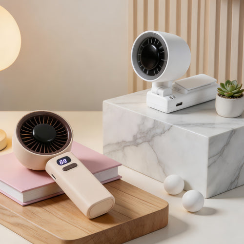 Portable Usb Fan with Digital Speed Display Bowlift