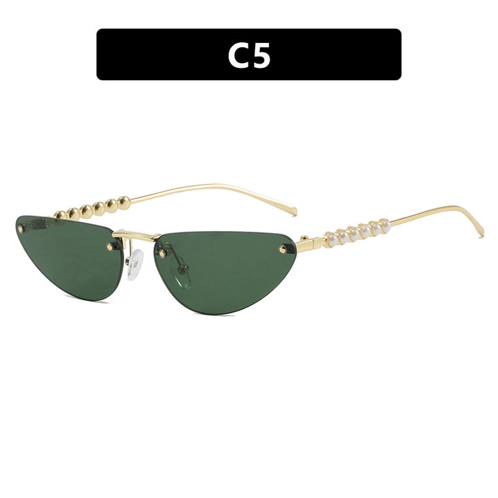 Women's Cat-Eye Sunglasses with Luxurious Details and Protective UV Filter Bowlift