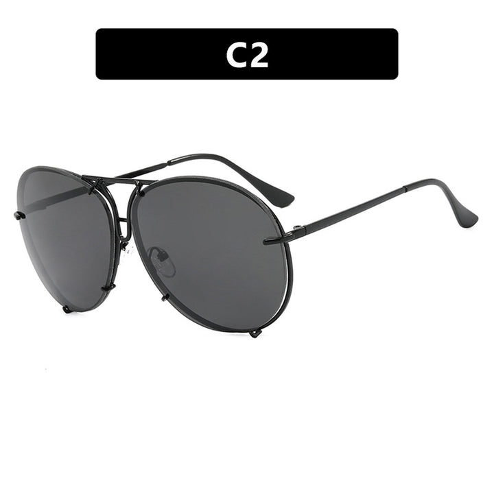Ladies' flight sunglasses with stylish metal frame and UV protection Bowlift