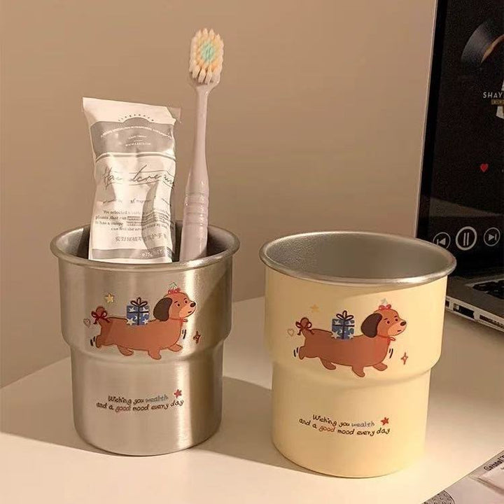 Toothbrush holder with cheerful dog design Bowlift