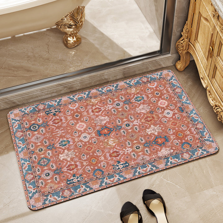 Luxurious Floral Pattern Bath Mat Bowlift