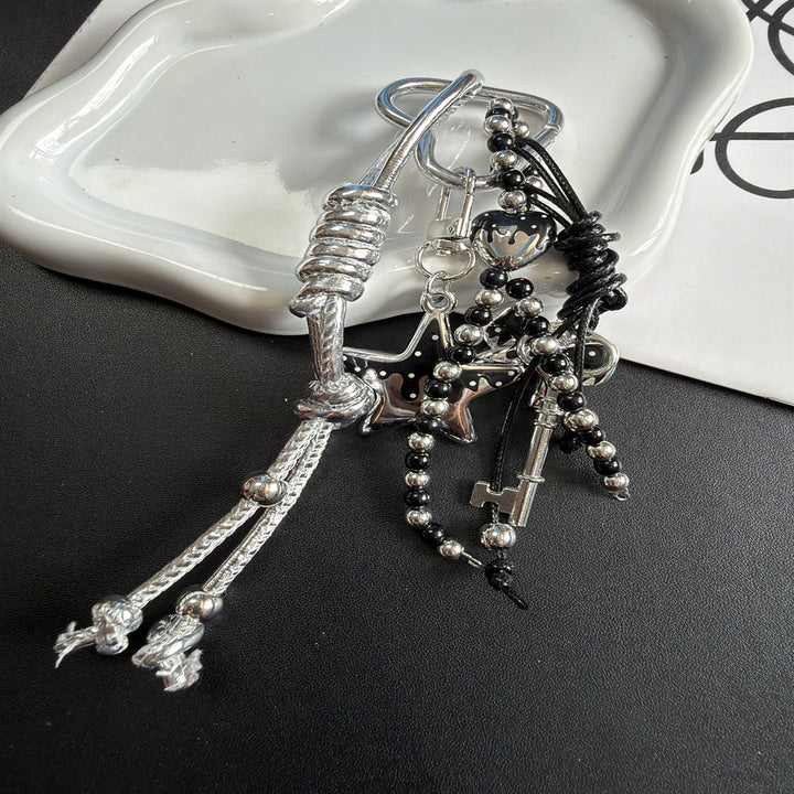 Unique Beaded Charm Keychain Holder Bowlift