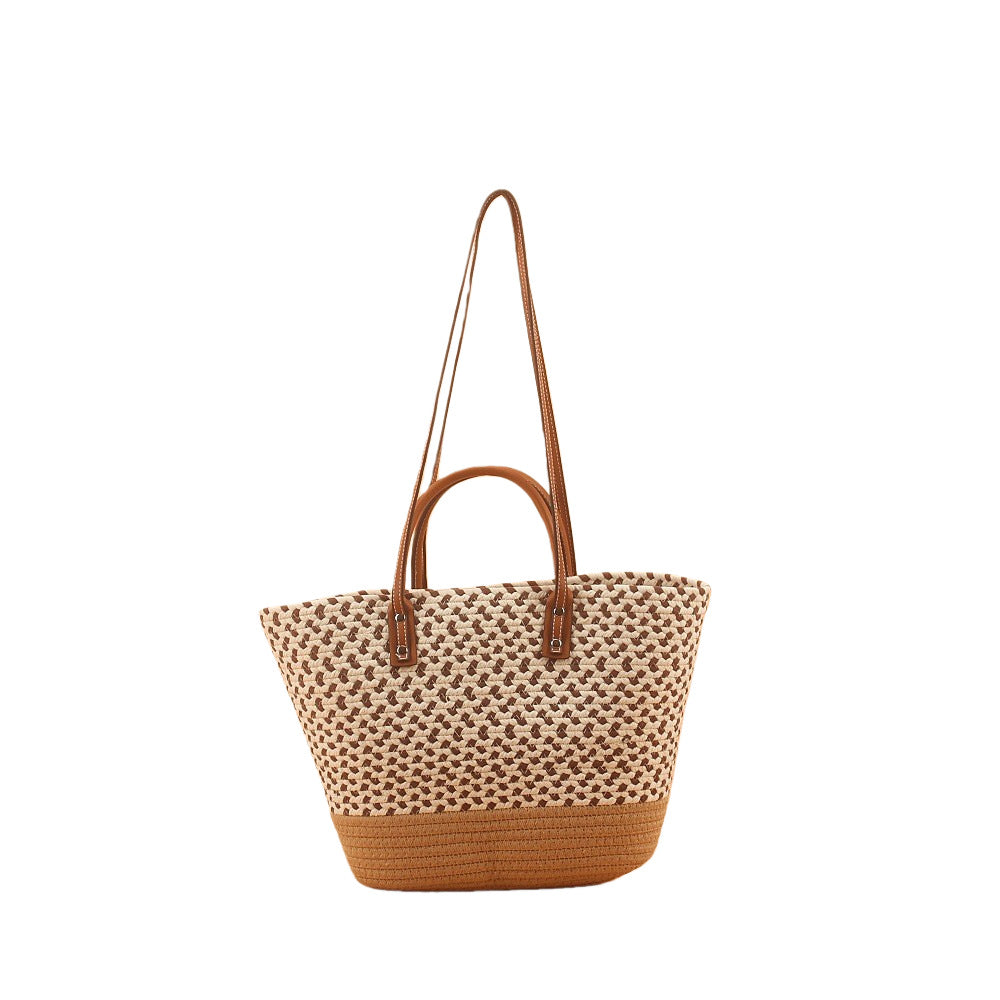 Elegant and Spacious Beach Bag with Woven Design Bowlift