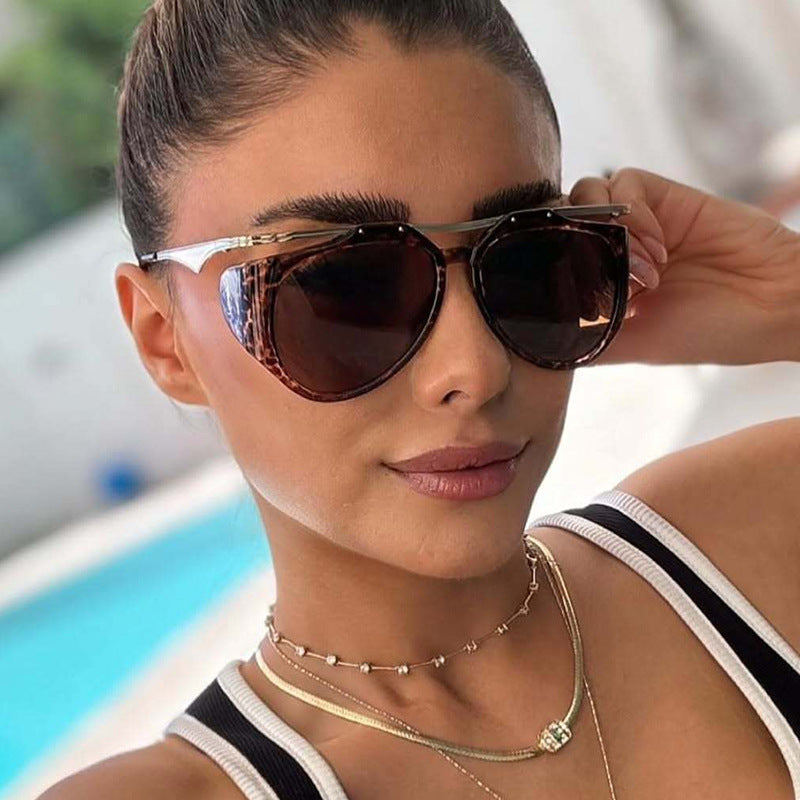 Women's Cat-Eye Sunglasses with Unique Design and Protective Lenses Bowlift