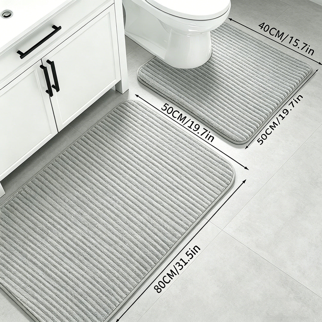 Plush Bathroom Mat Set Bowlift