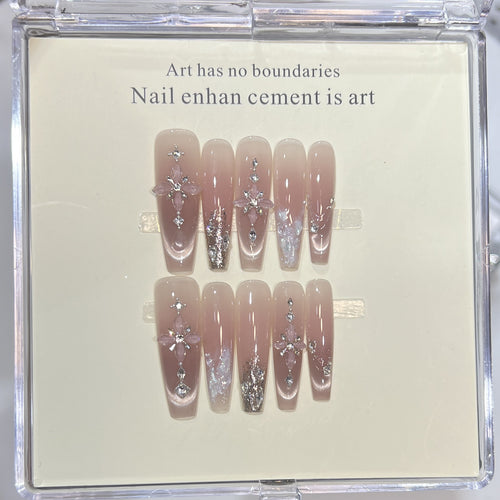 Decorative Floral Nail Art Tips Set
