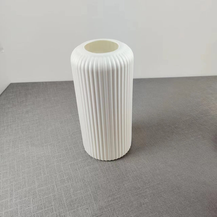 Modern Ribbed Ceramic Vase Bowlift