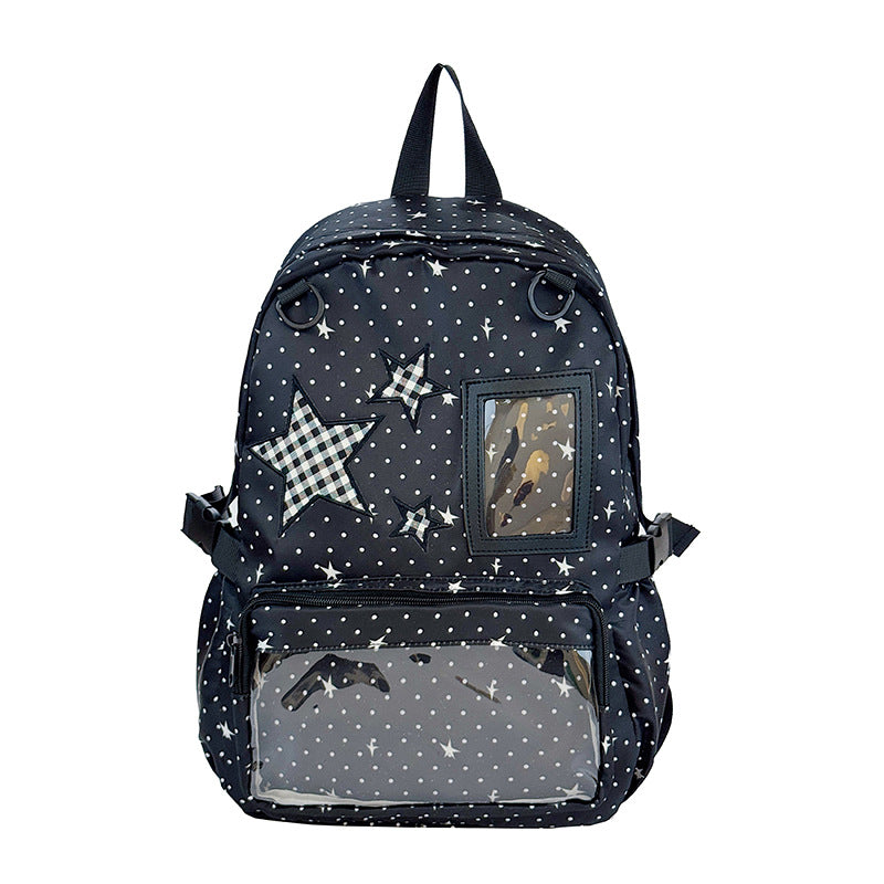 Fun and Stylish Star-Embellished Backpack Bowlift
