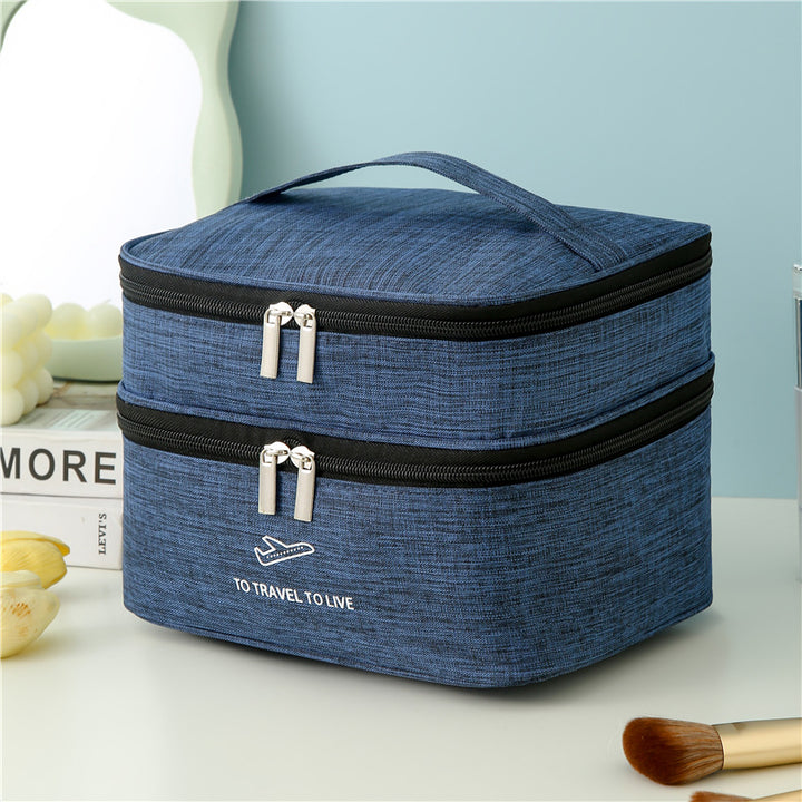 Dual-Layer Travel Cosmetic Organizer Bowlift