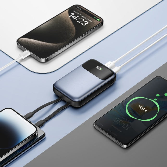 Compact power bank with intelligent LED display Bowlift