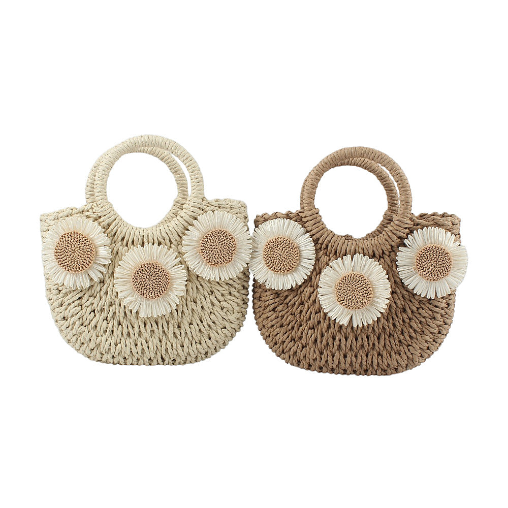 Handwoven shoulder bag with decorative elements Bowlift
