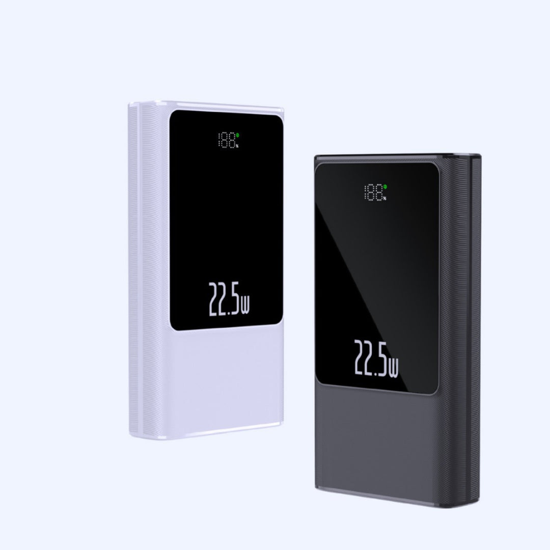 Portable power bank with smart LCD display and dual USB ports Bowlift